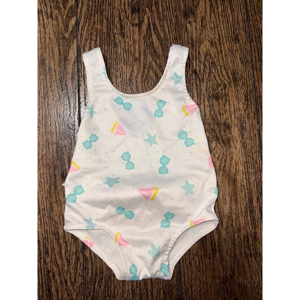 Vintage magnet swimming suit sunglasses bow toddler 2t